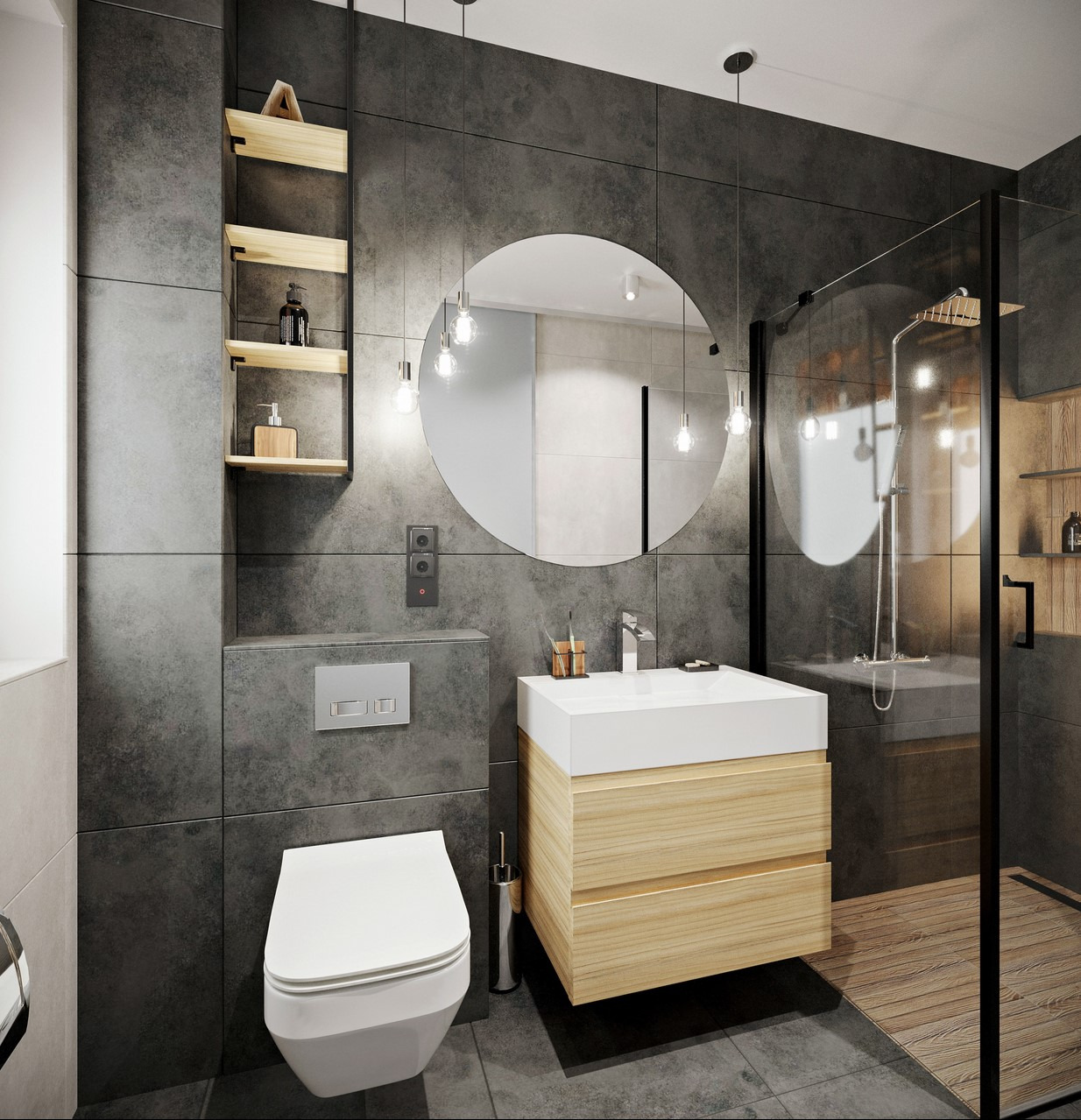 Projekt i wizualizacja łazienki