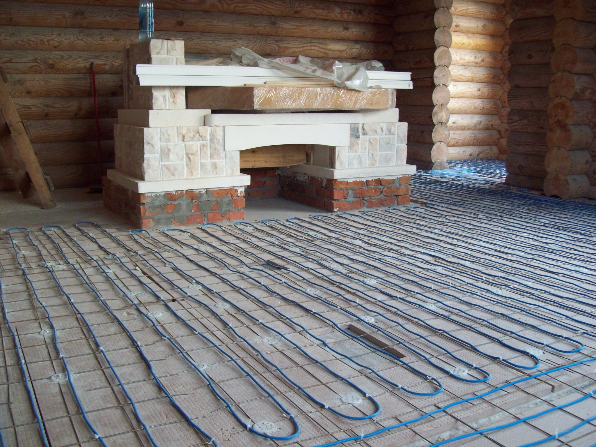 ogrzewanie domu drewnianego kablami grzewczymi.