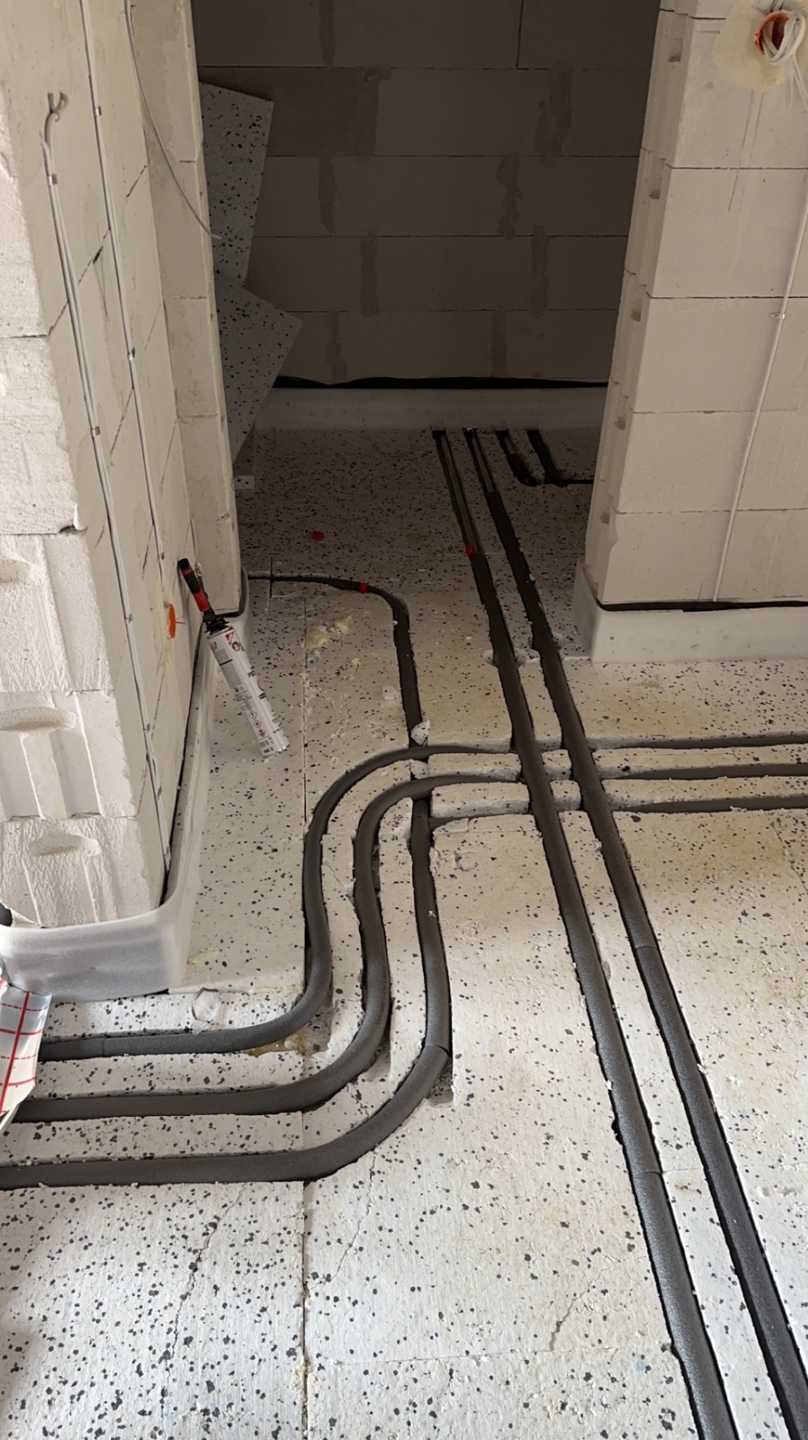 Instalacja wodna w styropianie