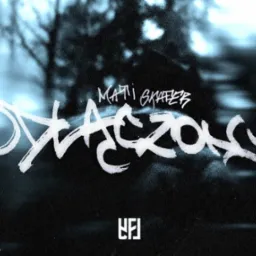 Grafika z białym, rozmytym napisem 'Odłączony' na ciemnym tle z nieostrymi elementami natury. Stylizowane logo 'YFI' w dolnej części.