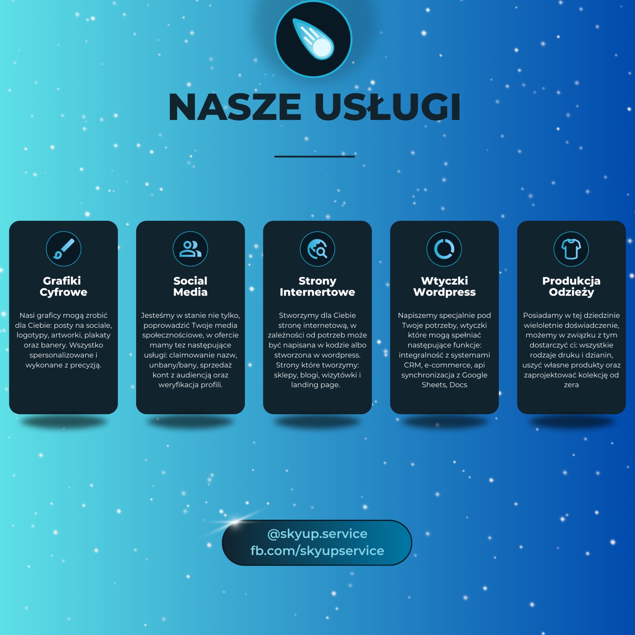 Lista usług SkyUp Service