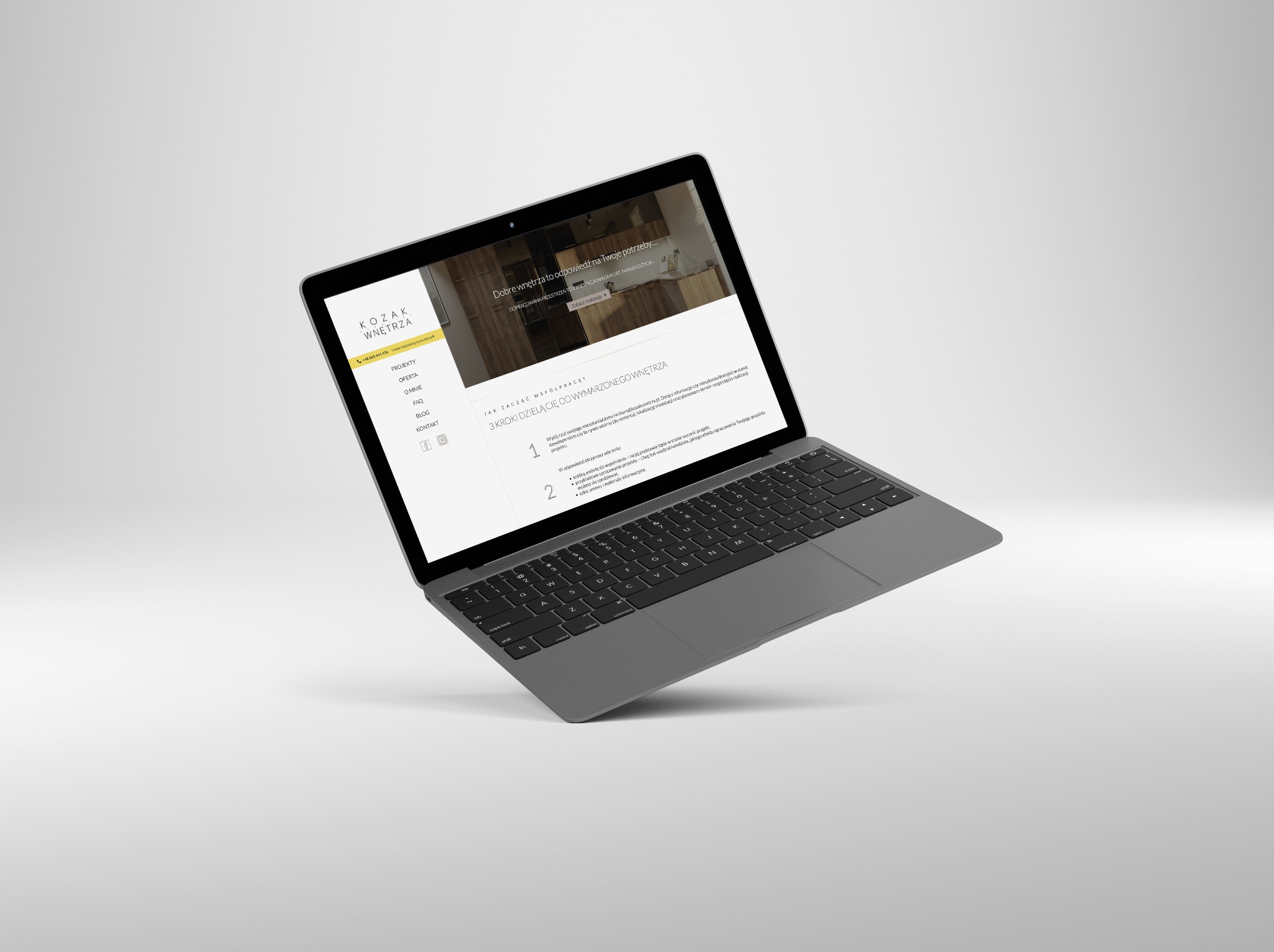 Strona dla architekta wnętrz z Warszawy