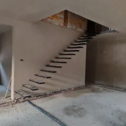 Ściana wykonana na ostro pod plytki