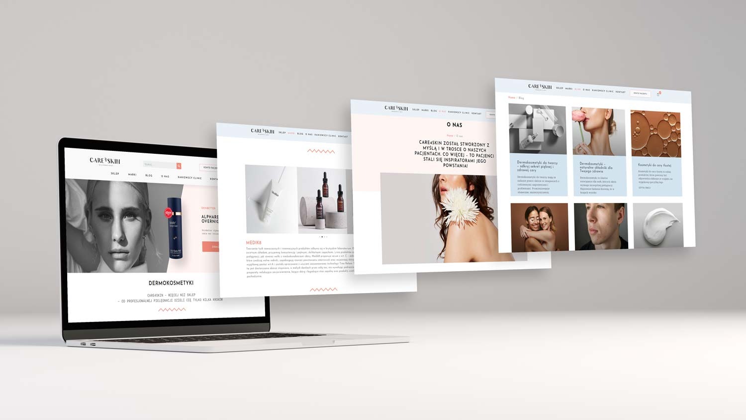 Przykład designu sklepu internetowego