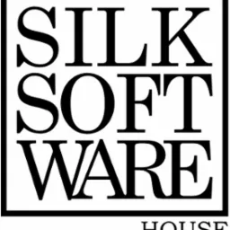 Logo firmy Silk Software House, czarne litery w kwadratowej ramce.
