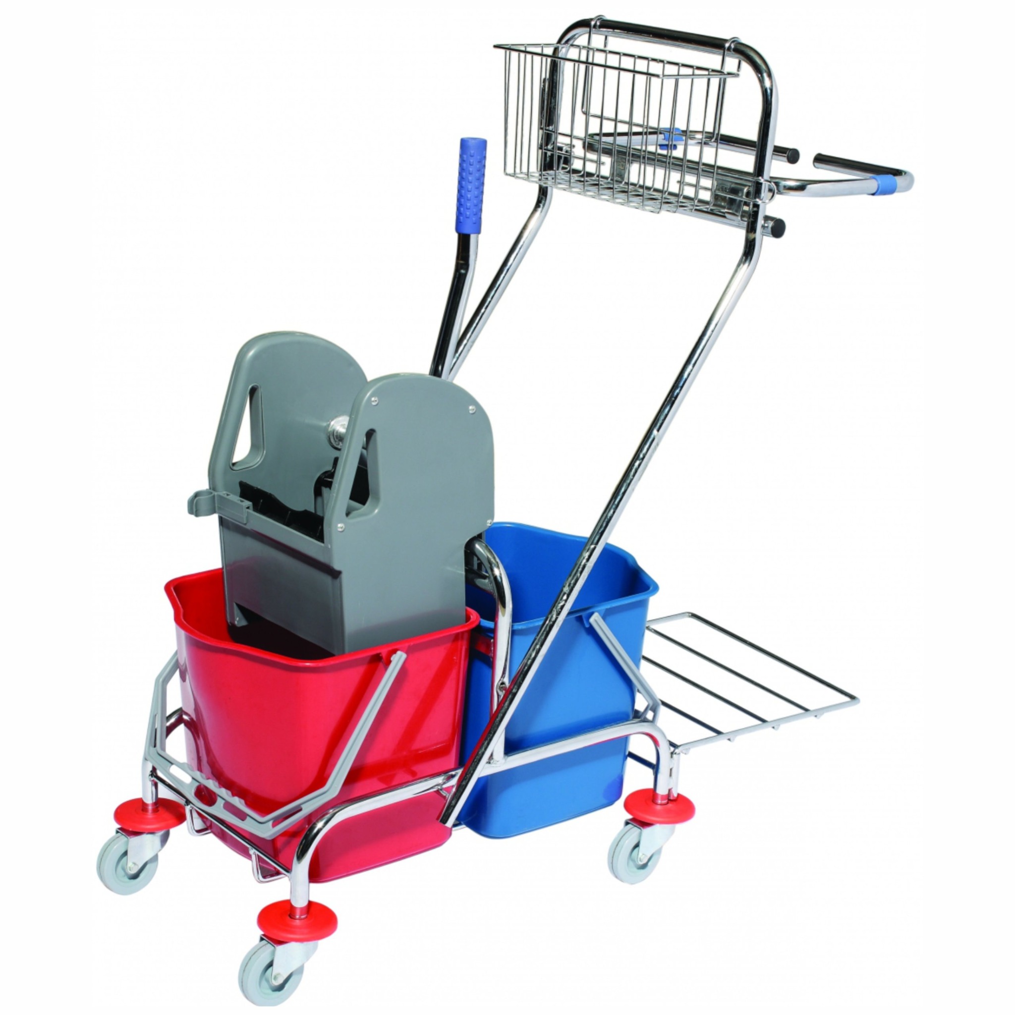 wózek dwu-wiadrowy z uchwytem na worek 120l. na śmieci