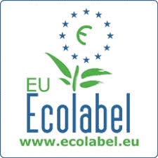 Znak EU Ecolabel z motywem roślinnym i gwiazdami, symbolizujący ekologiczne standardy produktów.