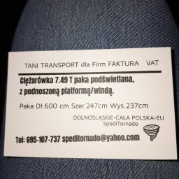 SpediTornado - Usługi Transportowe Grębocice