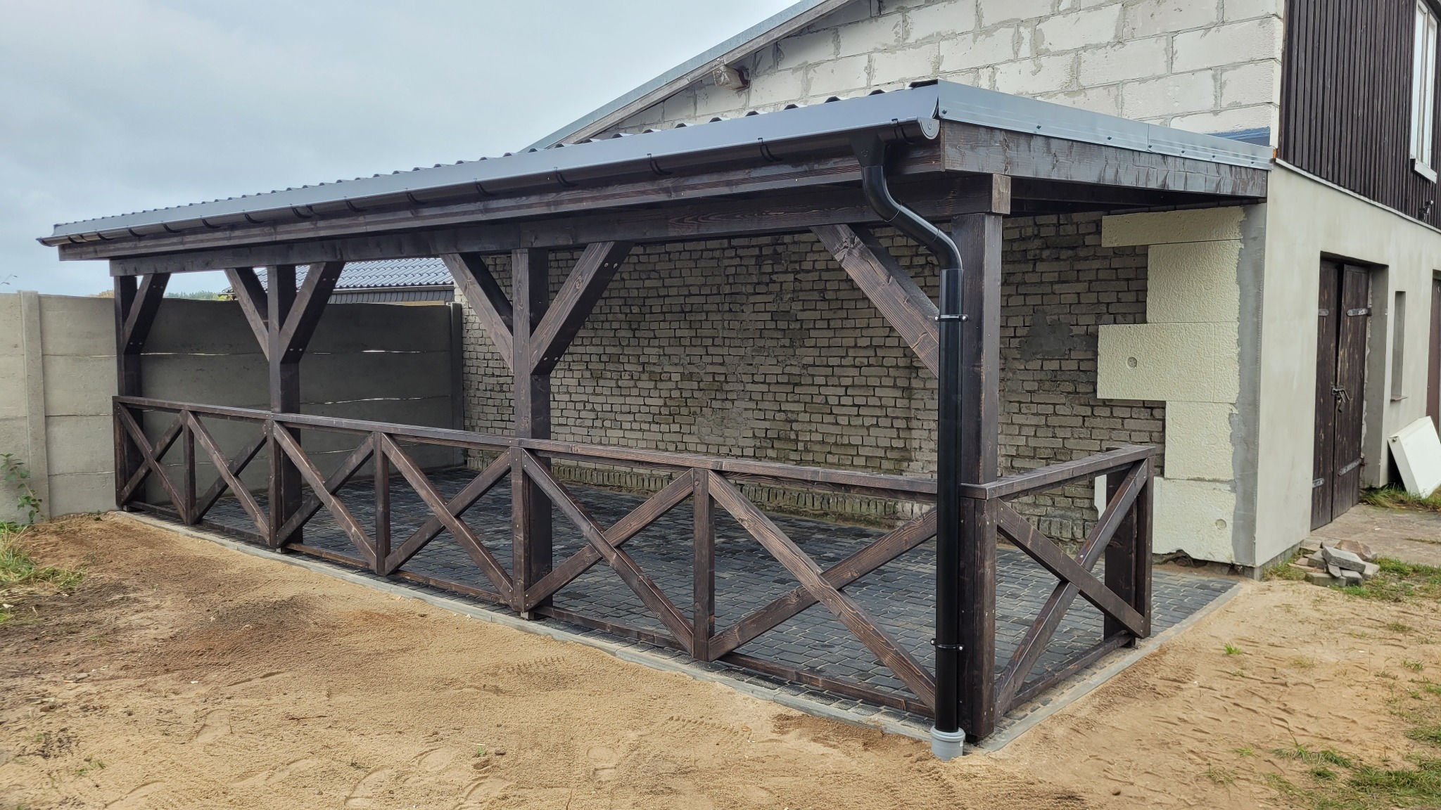 Altana 3,7x8m z dachem jednospadowym