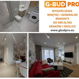Wykończenie Wnętrz / Generalne Remonty 
od 500 zł / m2 Kraków i okolice www.gbudpro.eu 
608 014 417