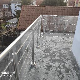 Nasza realizacja - balustrada ze stali nierdzewnej na balkonie - Gdańsk Oliwa