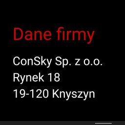 ConSky Sp. z o. o. - Bazy Danych Knyszyn