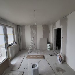 Sufit podwieszany i płyty gk na ścianach z szpachlowaniem w Q3