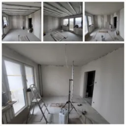 Etapy prac od stelażu sufitu podwieszanego po szpachlowanie całościowe