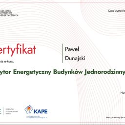 Certyfikat ZAE dla audytorów do programu 