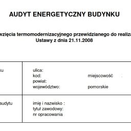 Wzór audytu energetycznego