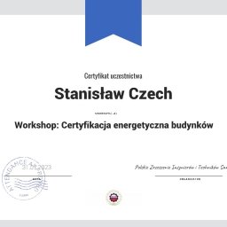 Certyfikat - Certyfikacja energetyczna budynków