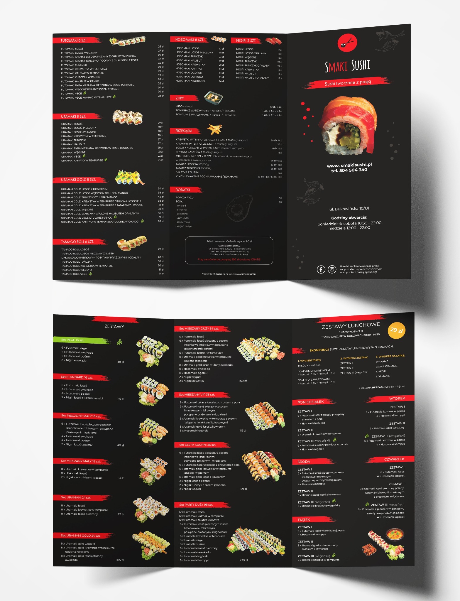 Ulotka dla restauracji sushi