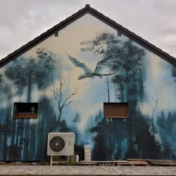 Mural na domu prywatnym wykonany przeze mnie