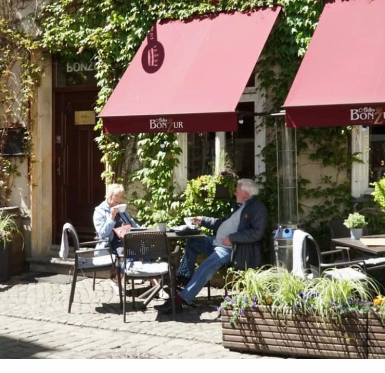 Projekt i wykonanie ogródka piwnego w Gdańsku przy restauracji Bonżur.