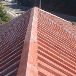 Dach przed malowaniem . Ostrołęka