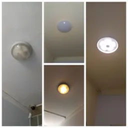 Wymiana oświetlenia na nową lampę LED.