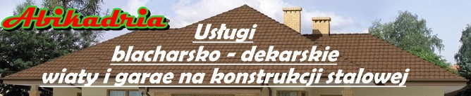 Blacharstwo, dekarstwo, wiaty i garaże na konstrukcji stalowej