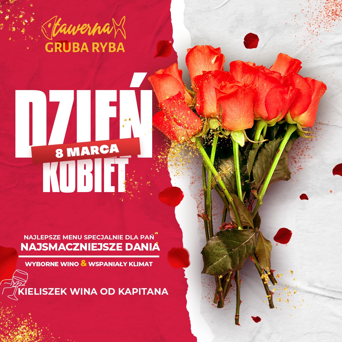 Grafika na dzień kobiet wykonana dla Tawerna Gruba Ryba