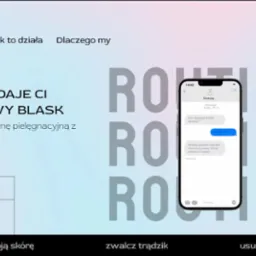 Ekran aplikacji mobilnej Glowapp z interfejsem czatu, prezentujący rozmowę o korzyściach z używania aplikacji do pielęgnacji sk&oacute;ry.