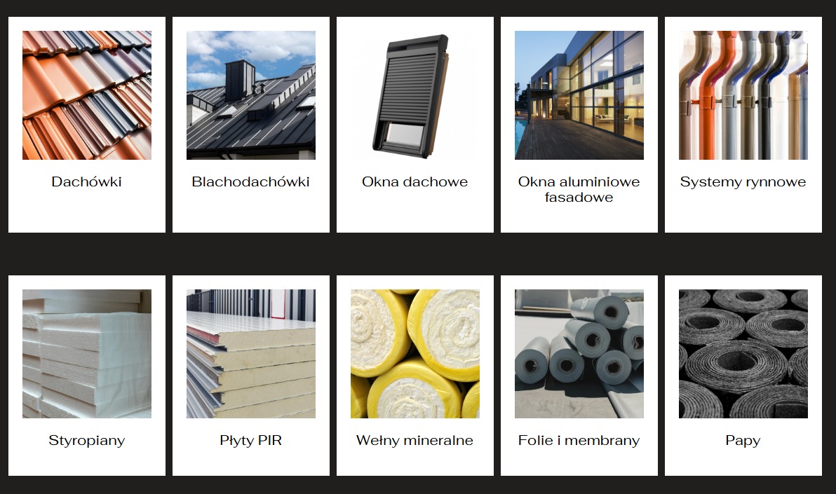 Pokrycia dachowe i materiały ogólnobudowlane hurt