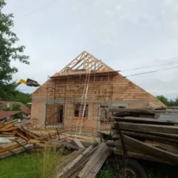 Wykonanie konstrukcji szkieletowej dachu wraz z murowaniem ścian i wykonaniem wieńców