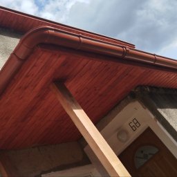 Zadaszenie Hanka konstrukcja plus papa na pokrycie 15 m2