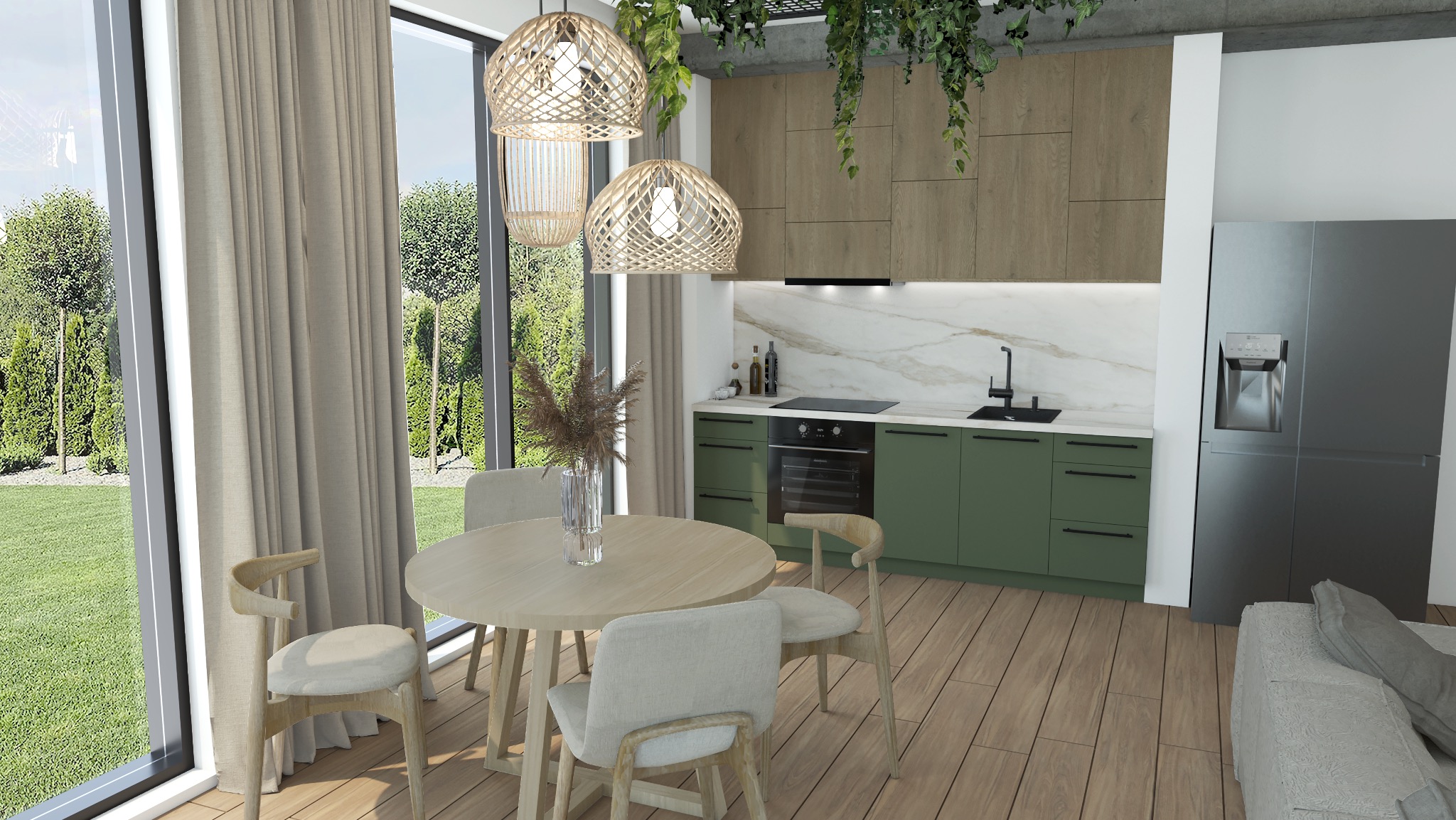 Projekt kuchni zamówiony prze stolarza