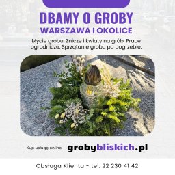 Sprzątanie grobu Warszawa, znicze i kwiaty na grób