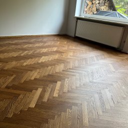 Renowacja podłogi, koloryzacja olejem+lakierowanie