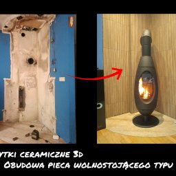 GRESLUX KRZYSZTOF PŁOCINIK - Płytki ceramiczne 3D. Obudowa pieca wolnostojącego typu koza.