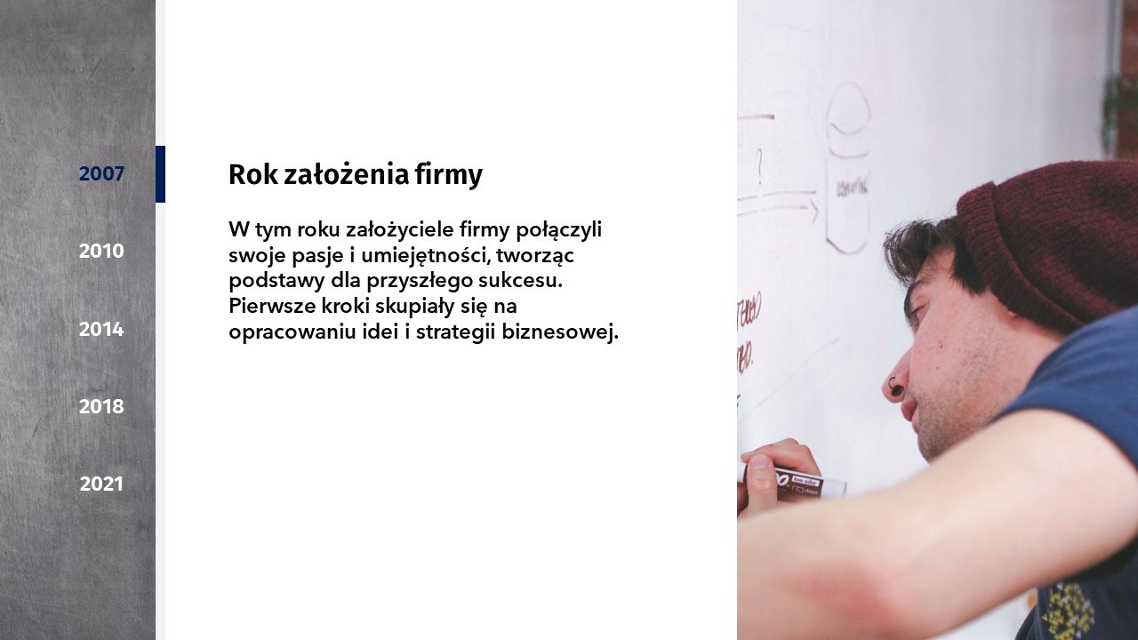 Przykład slajdu o firmie