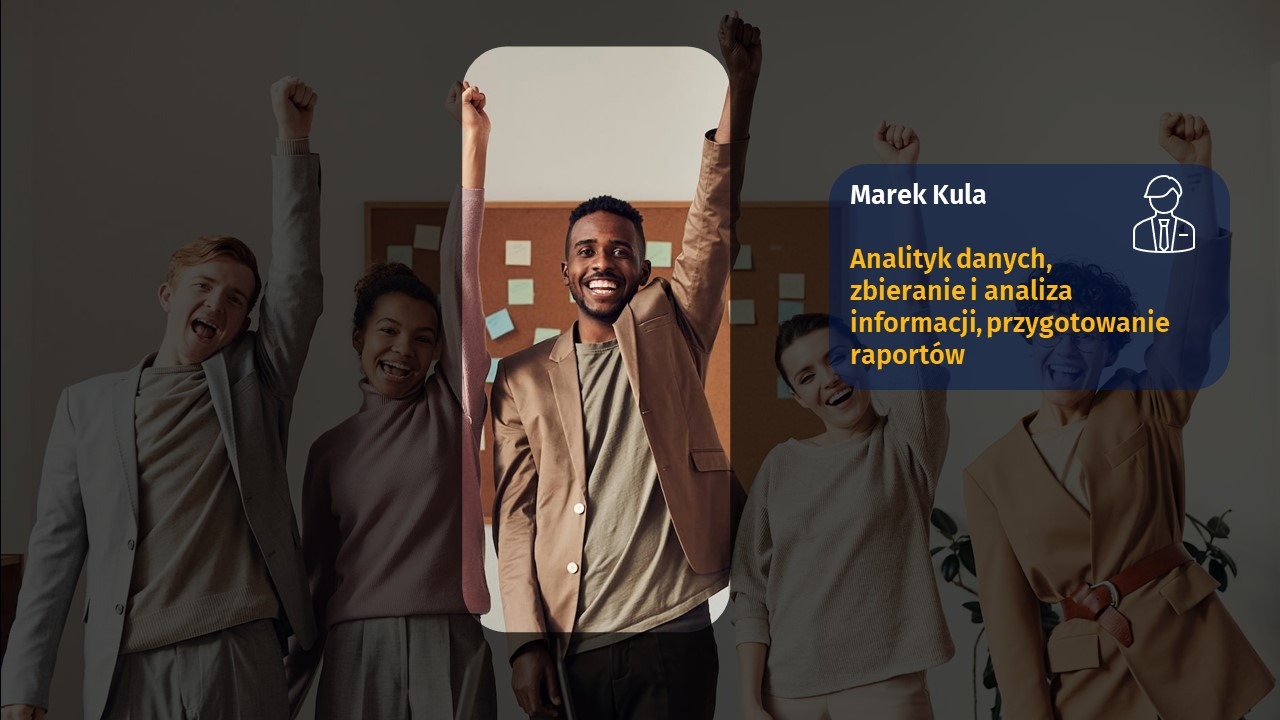 Przykład slajdu opisującego członków zespołu