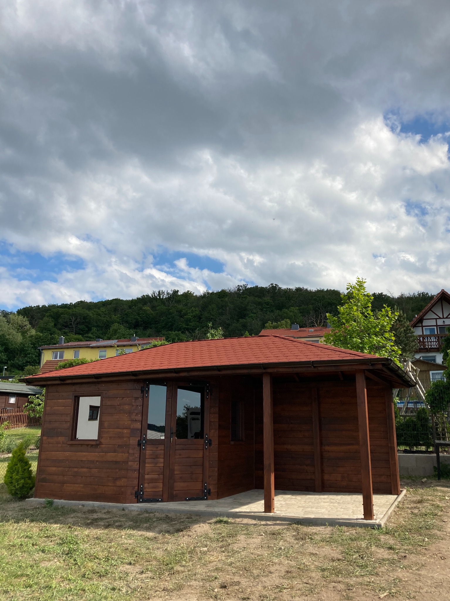 Domek narzędziowy wraz z zadaszeniem