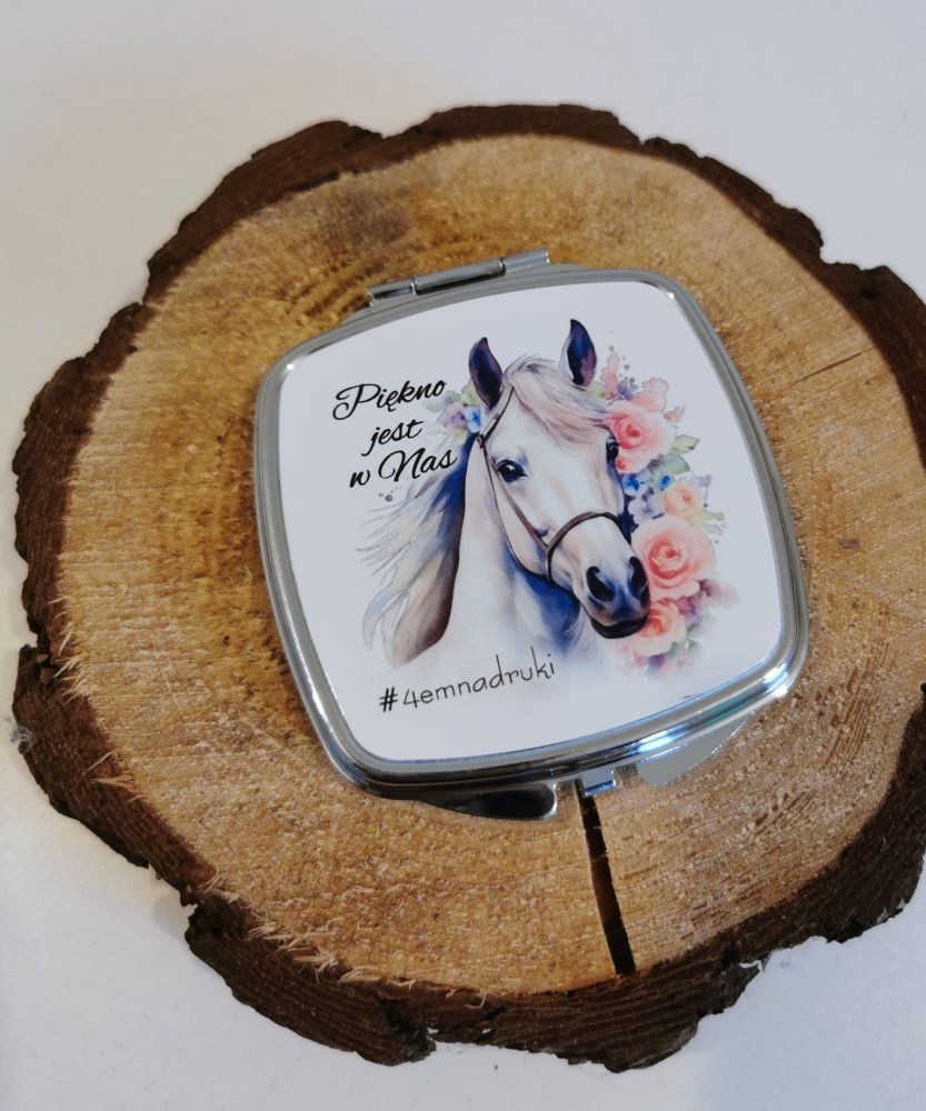 metalowe lusterko z dowolnym nadrukiem