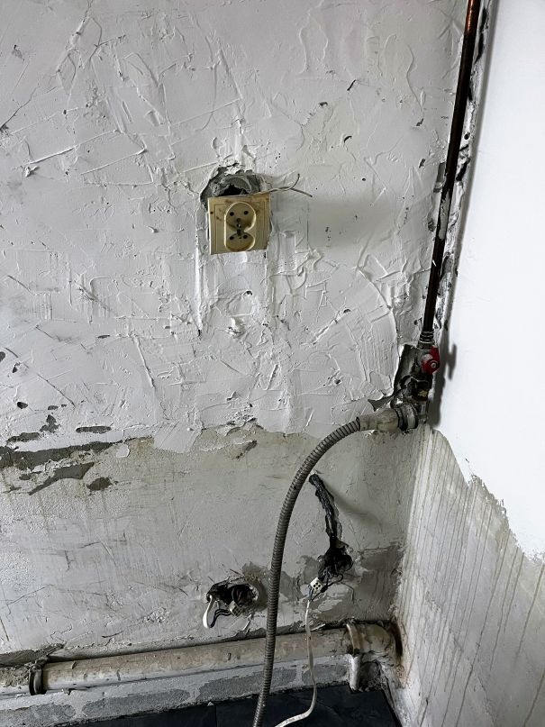 Instalacja w kuchni przed modyfikacją