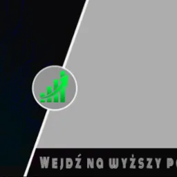 Grafika z napisem 'PROGRESS' i hasłem 'WEJDŹ NA WYŻSZY POZIOM!', ilustrująca wzrost za pomocą zielonego wykresu słupkowego z strzałką w górę.