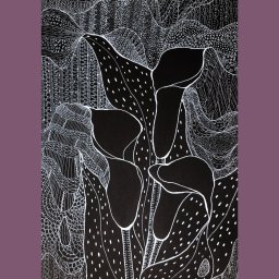 Kalie, rysunek na papierze