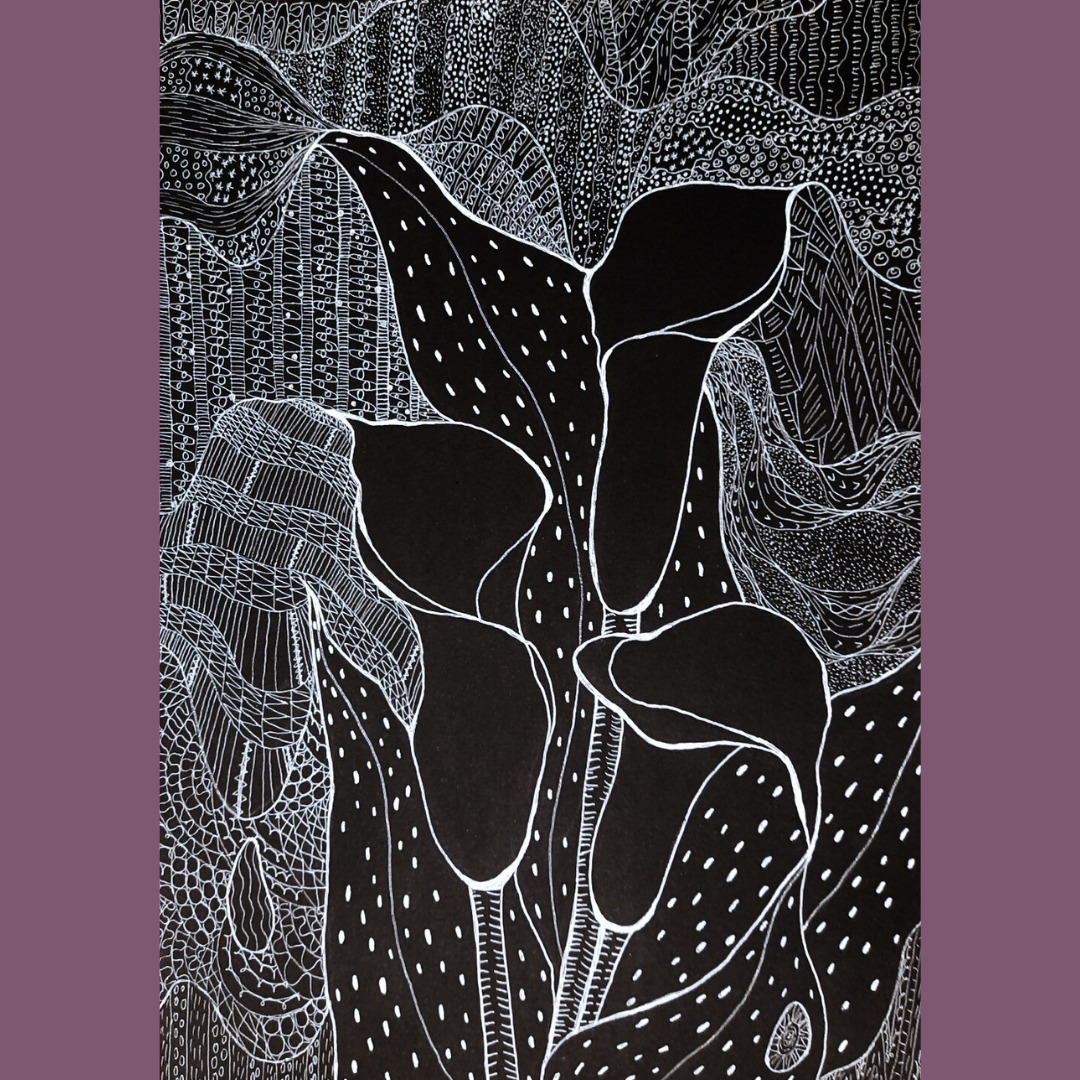 Kalie, rysunek na papierze