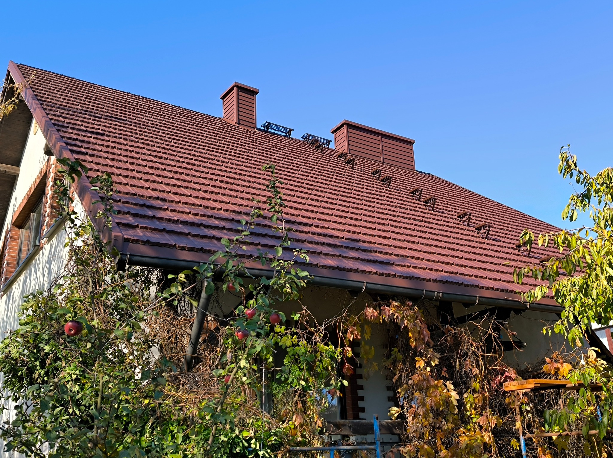 Dach przykryty blachą modułową