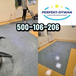 Czyścimy m.in. wykładziny PCV oraz robimy polimeryzację. 