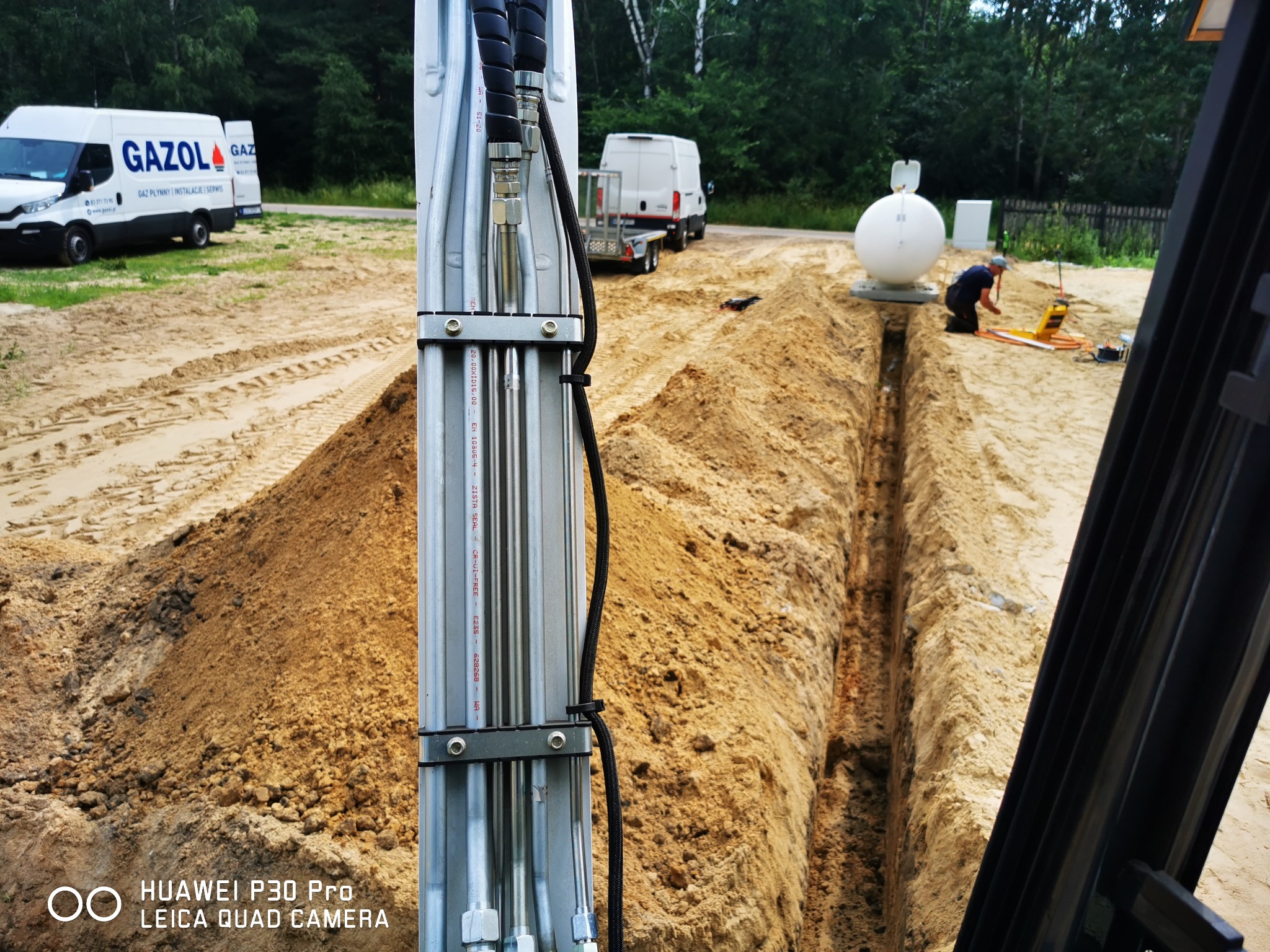 Wykop na przyłącze gazu