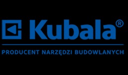 Logo firmy Kubala, producenta narzędzi budowlanych, na czarnym tle.