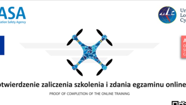 Uprawnienia do wykonywania lotów BSP w kategorii otwartej A1/A3.