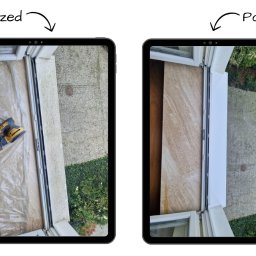 Renowacja parapetu zewnętrznego.